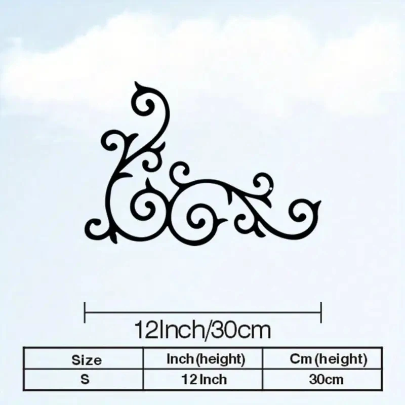 Iron Scroll Handcrafted Metal Art, Retro Farmhouse - Wall Decor for Bedroom Door & Home,1PC