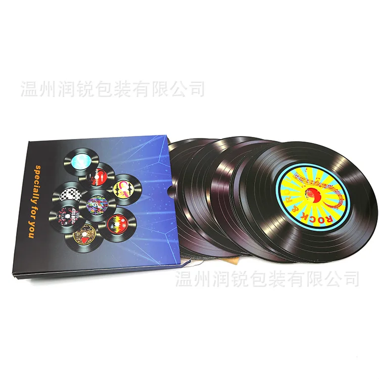 14.2cm Retro Vinyl Record Wall Sticker Self-Adhesive Music CD Decal for Bar Cafe Birthday Party Decor Removable Decorator view 3