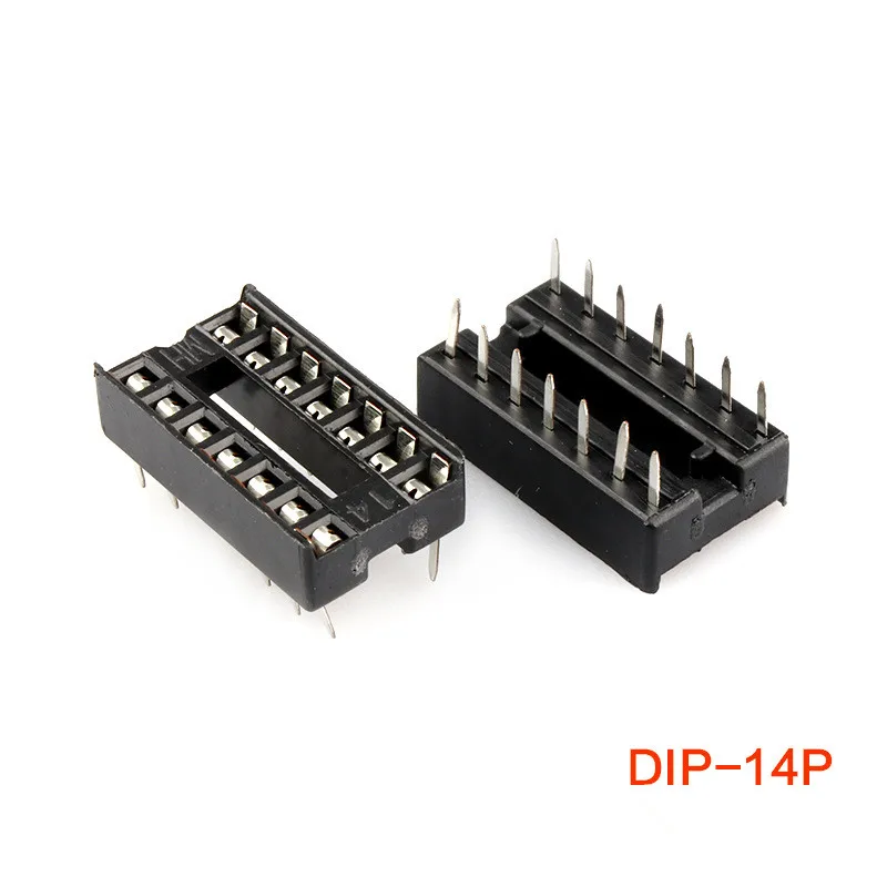 10pcs/lot 6P/8P/14P/16P/18P/20P/24P/28P DIP IC sockets Adaptor Solder Integrated Circuits sockets
