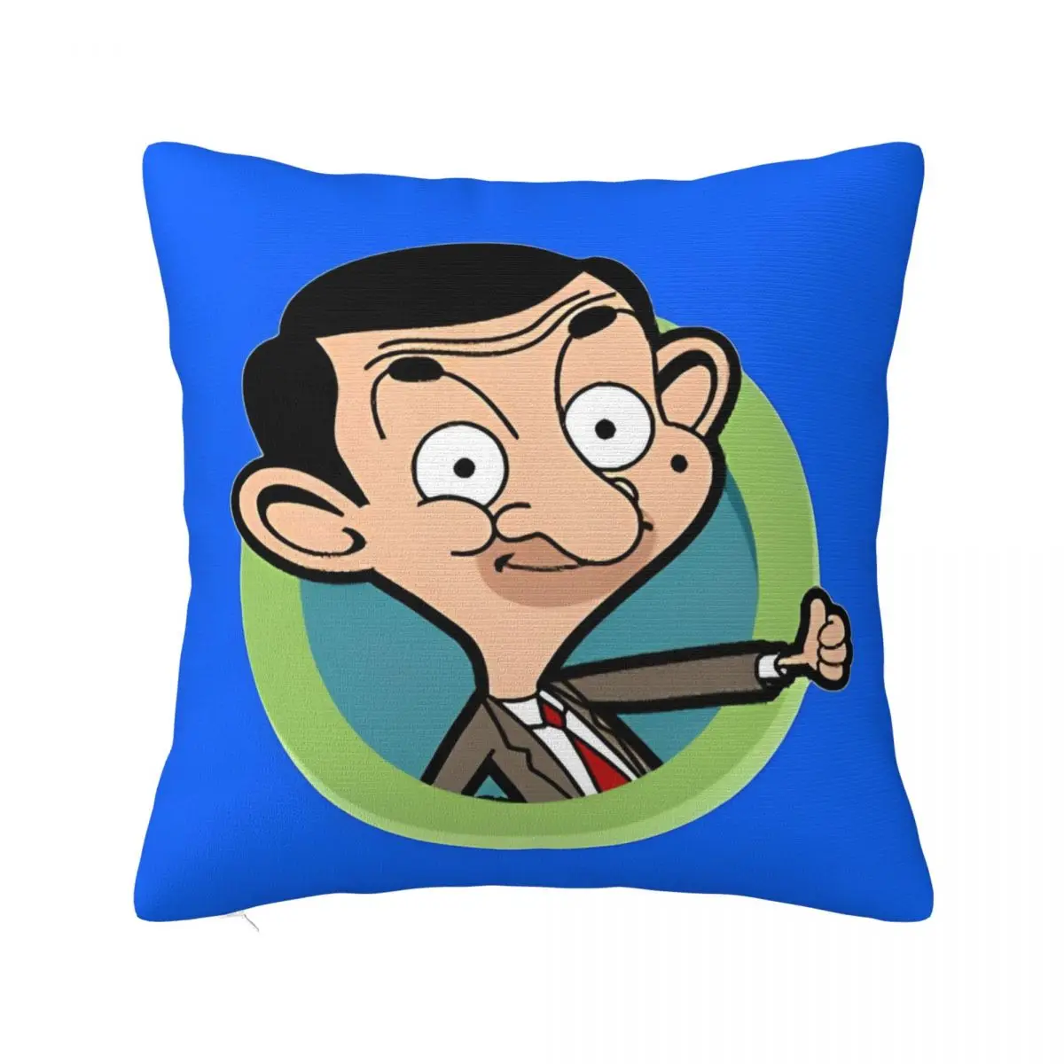 Mr. Bean Cartoon Pillow Cover Square Pillow Case Cushion Cover Retro Trendy Graphic Pillowcases For Sofa Home Decorative