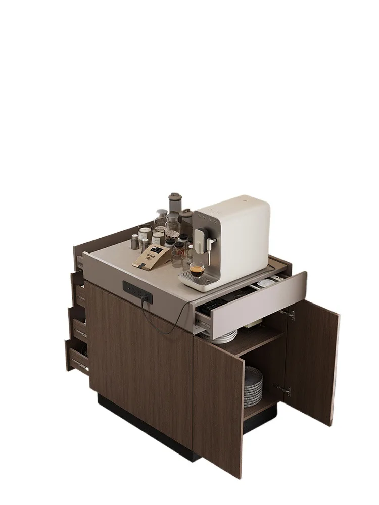 

Italian style, minimalist style, solid wood, island cabinet, dining edge, narrow edge, tea, storage