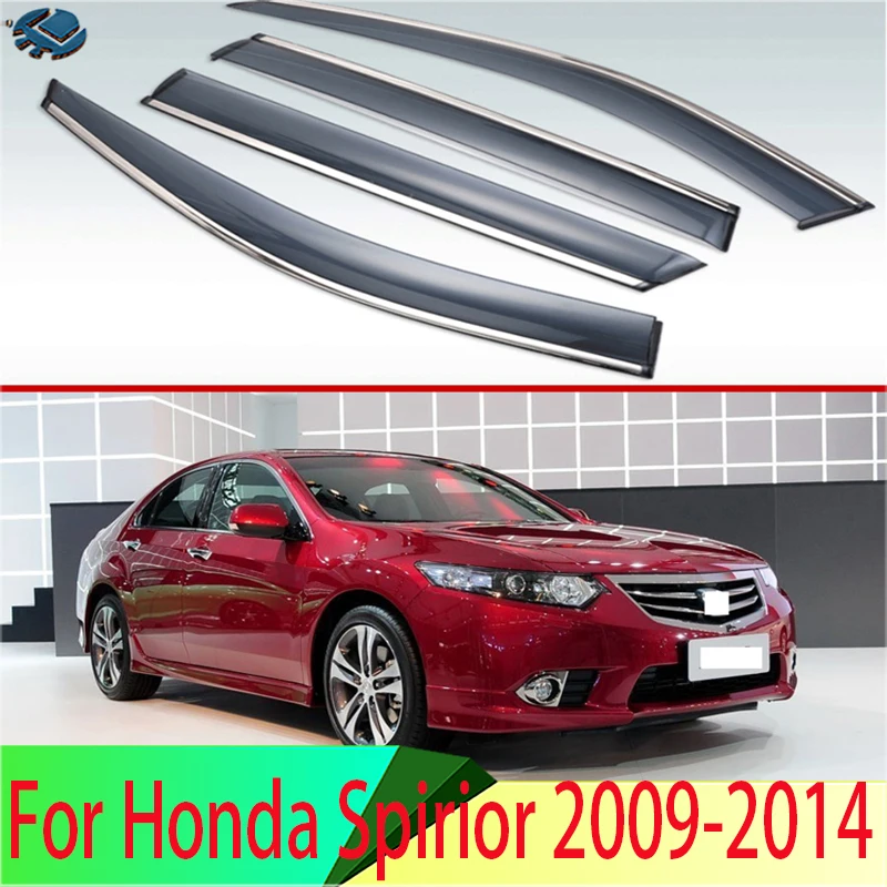 2010 2011 2012 2013 Plastic Exterior Visor Vent Shades Window Sun Rain Guard Deflector 4pcs For Honda Spirior 2009-2014