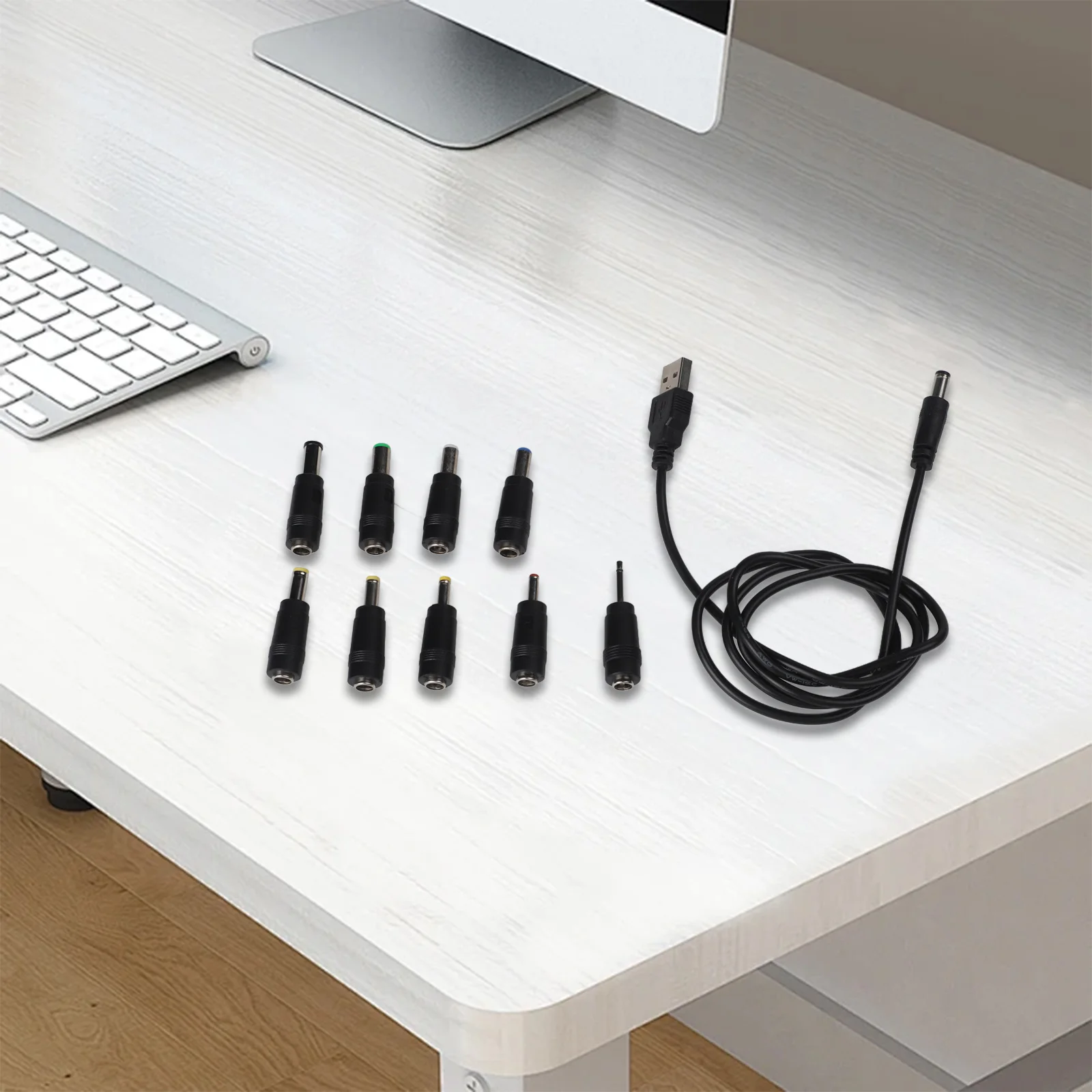 4.8 * 1.7mm Charging Cable 3.3ft Length Compact Design Hassle-Free Setup Interchangeable Connectors For Office Use