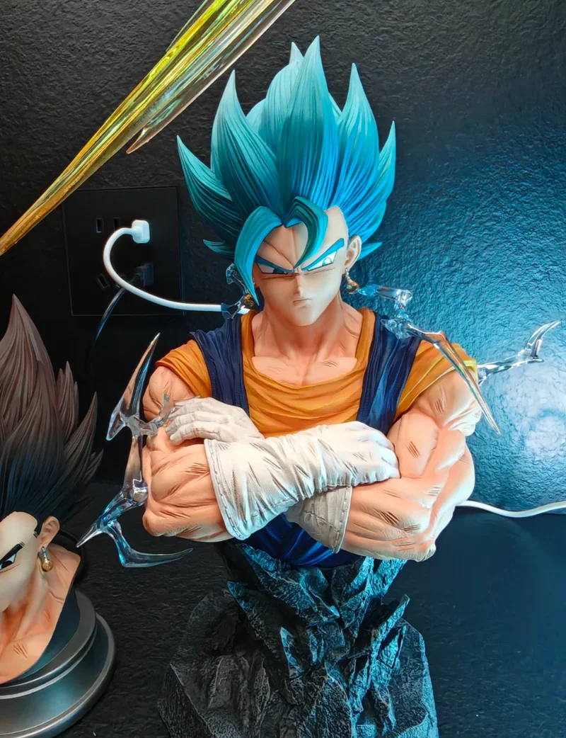 

JT Dragon Ball Z Jt Statue 38cm/14.96inch Vegetto Figure 3 Heads Replace Super Saiyan Action Figures Collection Model Toys Gift