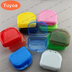 50pcs Denture Storage Box Dental Orthodontic Braces Retainer False Teeth Protective Case Prosthesis Teeth Container Boxes