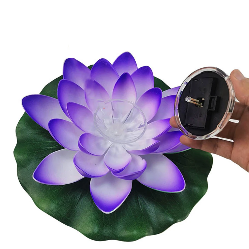 

2Pcs Solar Lotus Waterproof Floating Outdoor Decoration Pond River L Solar Powered LED Lighting