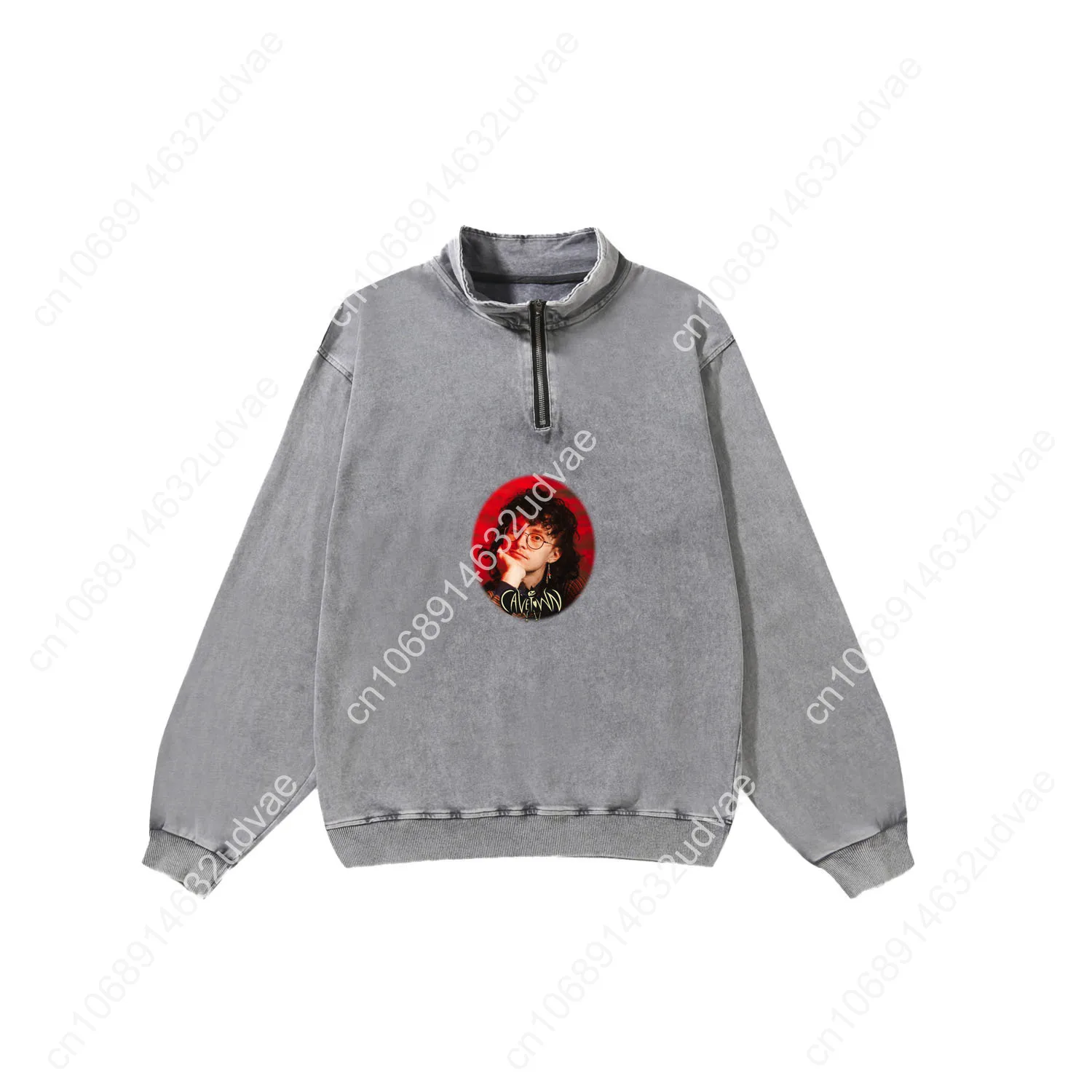 CAVETOWN Retro Sweatshirt Man Woman Teenager Vintage Pullover Half Zipper Sweat Shirt Photo Custom Made Tops Long Sleeved Tshirt