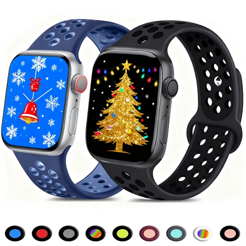 Sportarmband für Apple Watch Band 46 mm 44 mm 40 mm 42-38-41 mm 45 mm Atmungsaktives Armband iWatch Serie 10 9 8 7 6 SE 5 3 Ultra 2 49 mm