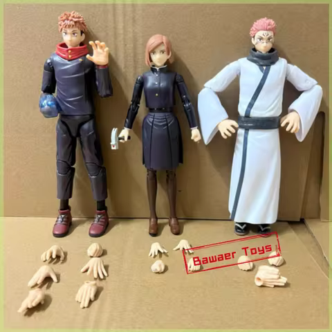 Bandai Jujutsu Kaisen Gojo Satoru Itadori Yuji Fushiguro Megumi Ryomen Sukuna Nobara Kugisaki Transformable Action Figurine Toys