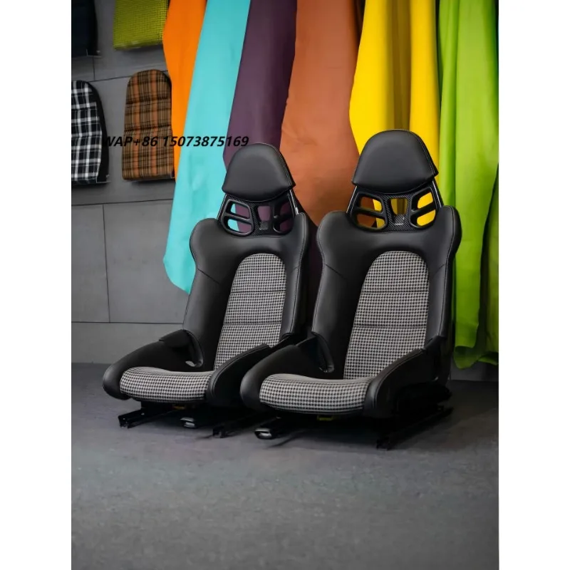 Custom Carbon Racing Bucket Seat Fit For Taycan GTS, Adjustable Sport Racing Seat Car Interior Modification Kit