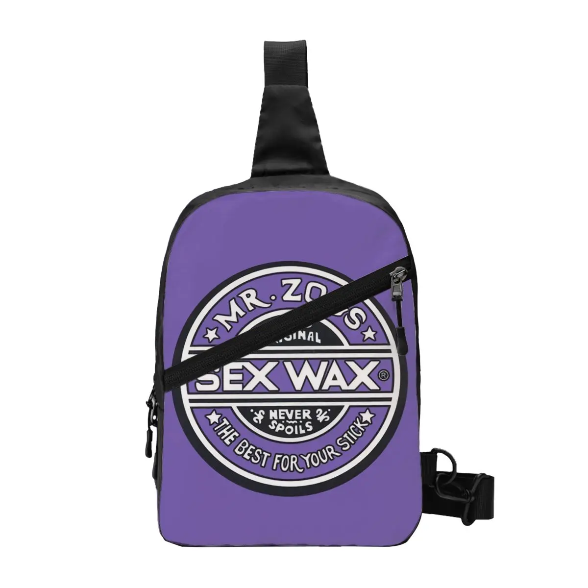 

Custom Sex Wax Logo Mr Zogs Sling Crossbody Chest Bag Men Fashion Shoulder Backpack for Camping Biking