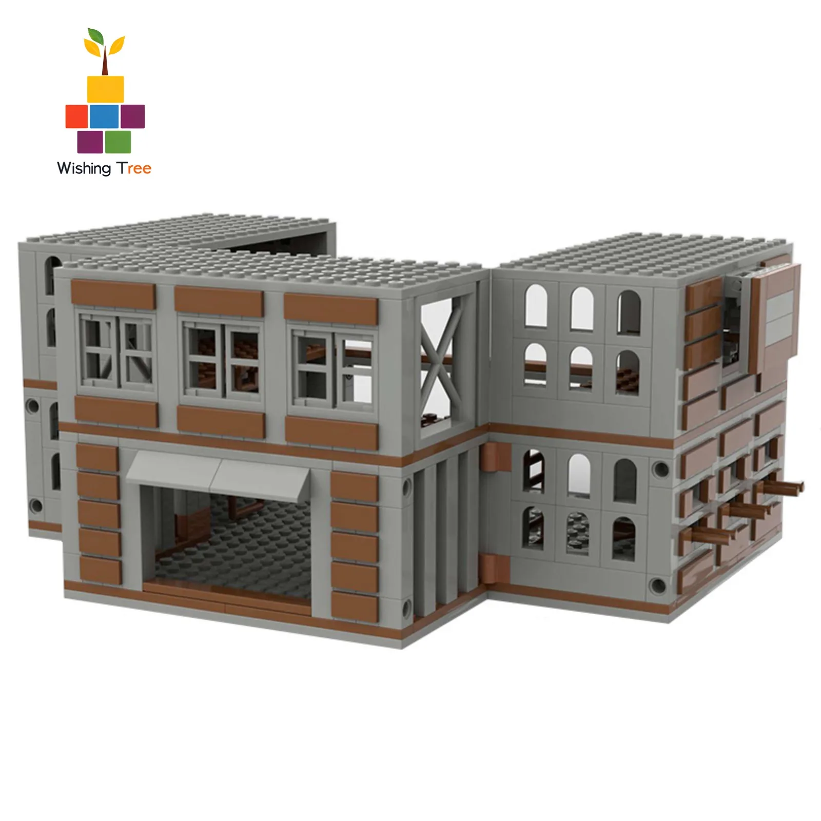 

Creative Small Building Blocks Military Guard Post Set with Storage House Model