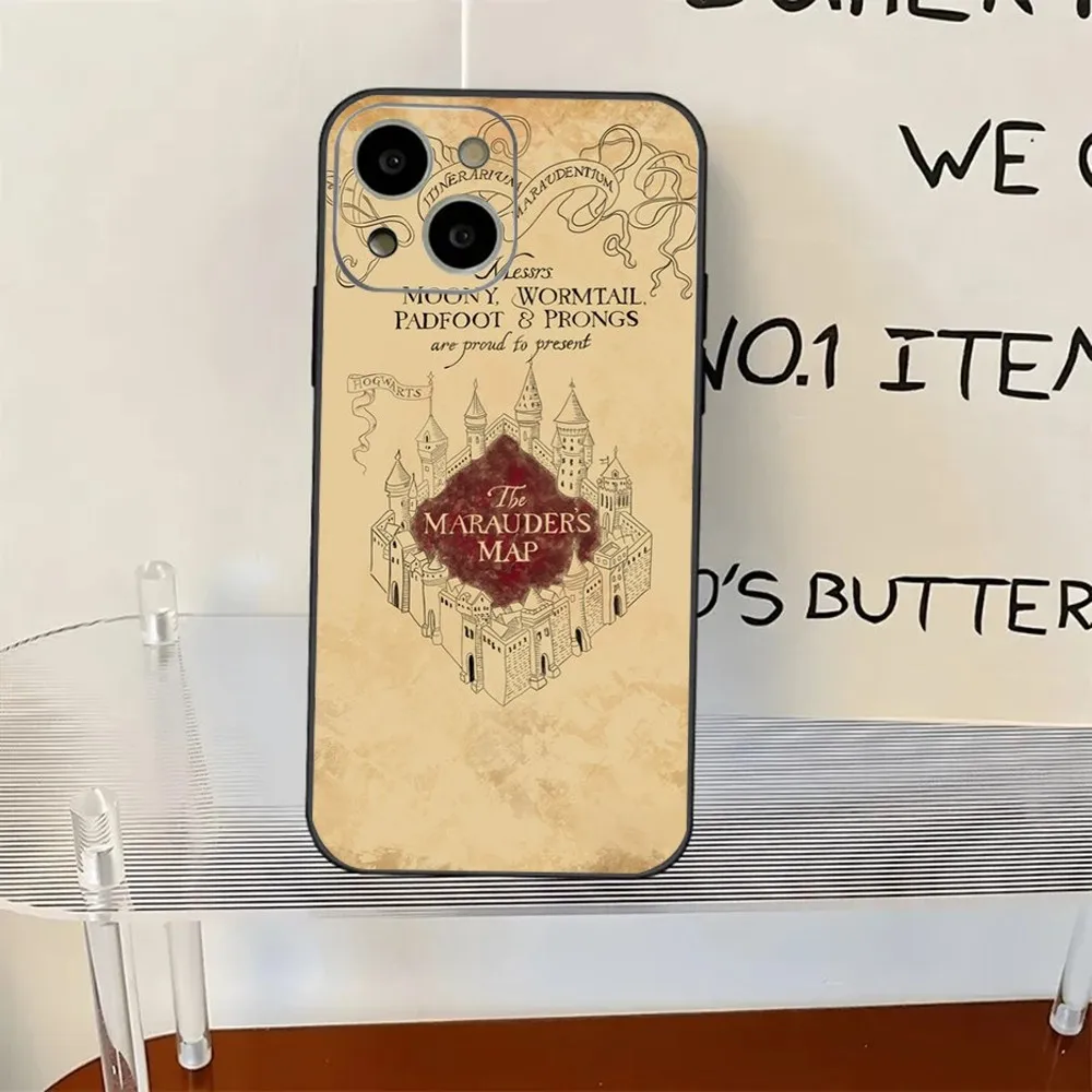 Map Marauder Map Train Ticket Art  Phone Case For iPhone 11,12,13,14,15,XS,XR,X,Mini,Pro,Max,Plus Shell image 5