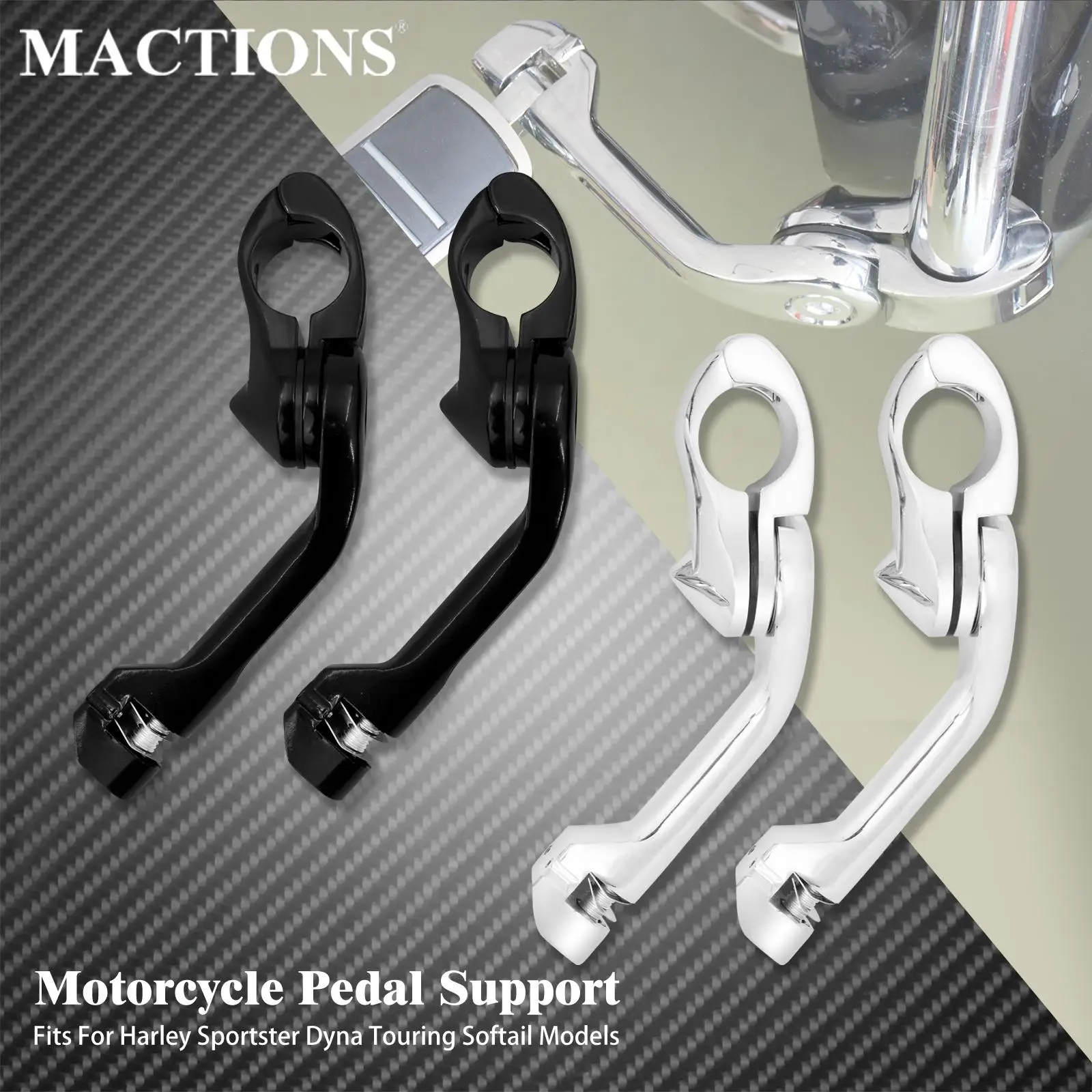 

Motorcycle 1.25" Engine Guards Footpegs Mount Kit Highway Pegs Mount Foot Rest Clamp For Harley Softail Touring Sportster Dyna