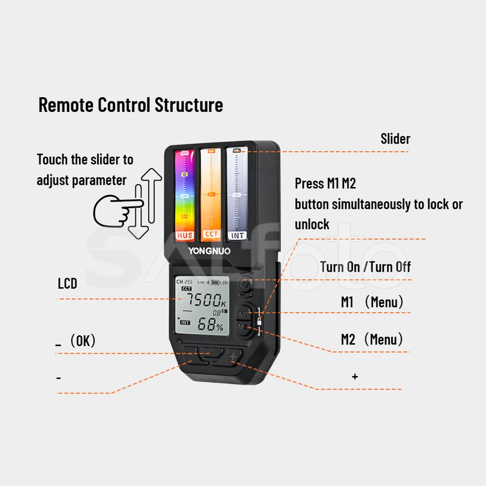 Yongnuo YN360IV 2000K-10000K RGB Full Color Wireless Layout LED Video Light YN360 IV Handheld Ice Stick Photo Fill Shooting