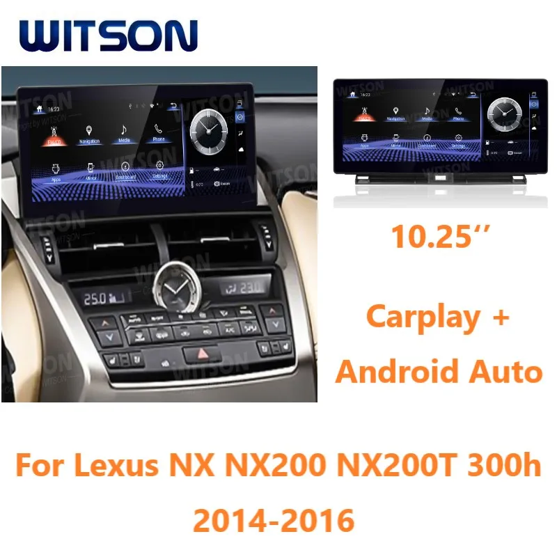 WITSON Android 10.25'' Auto Stereo For Lexus NX NX200 NX200T 300h 2014-2016 Carplay Car Radio Navi GPS Multimedia