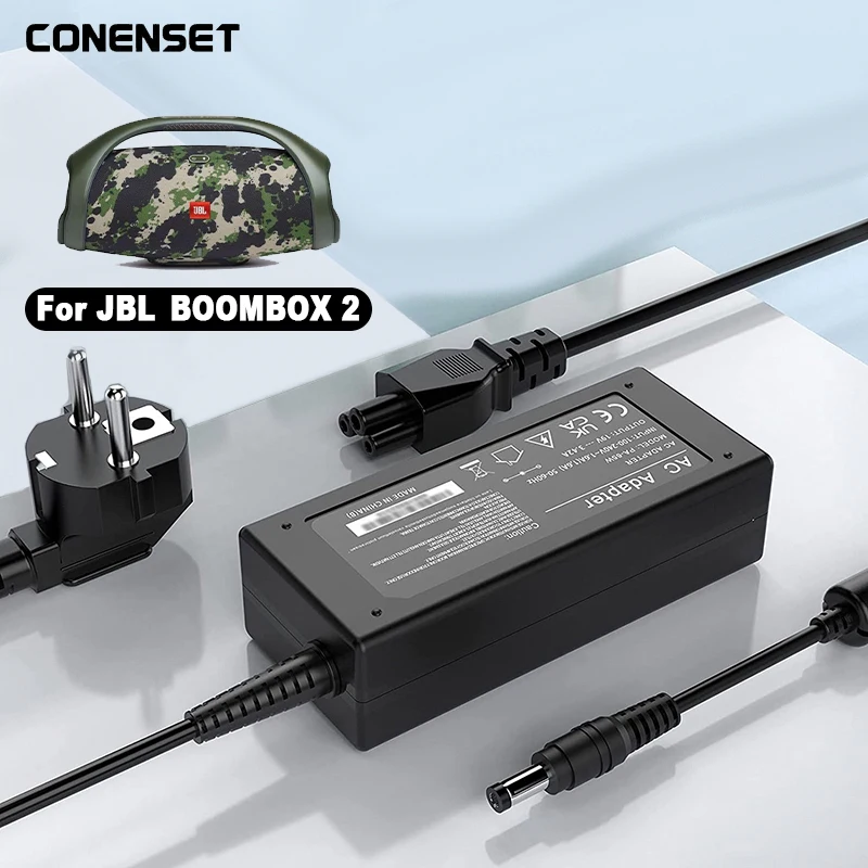 JBL 붐박스 2 용 AC 어댑터 충전기, 무선 방수 휴대용 블루투스 스피커 전원 코드, 24V, 4A, 4.2A 