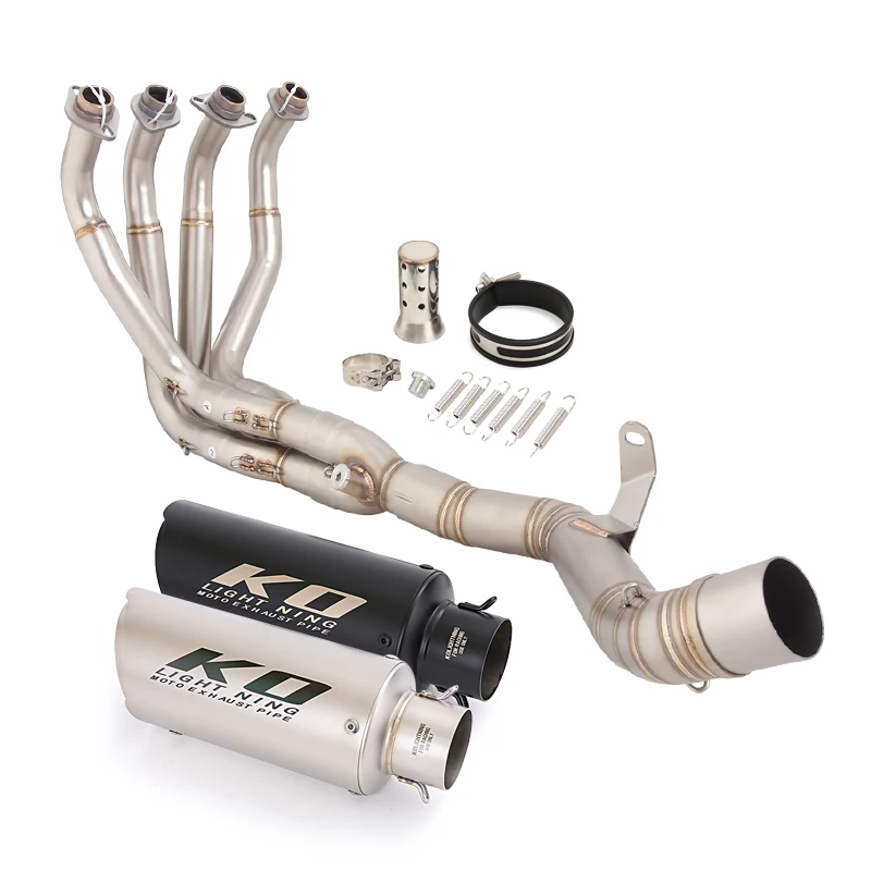 Motorcycle Exhaust Front Pipe For Kawasaki Z900 A2 35KW 70KW 2018-2024 Header Link Tube Connect 51MM Baffle Stainless Steel