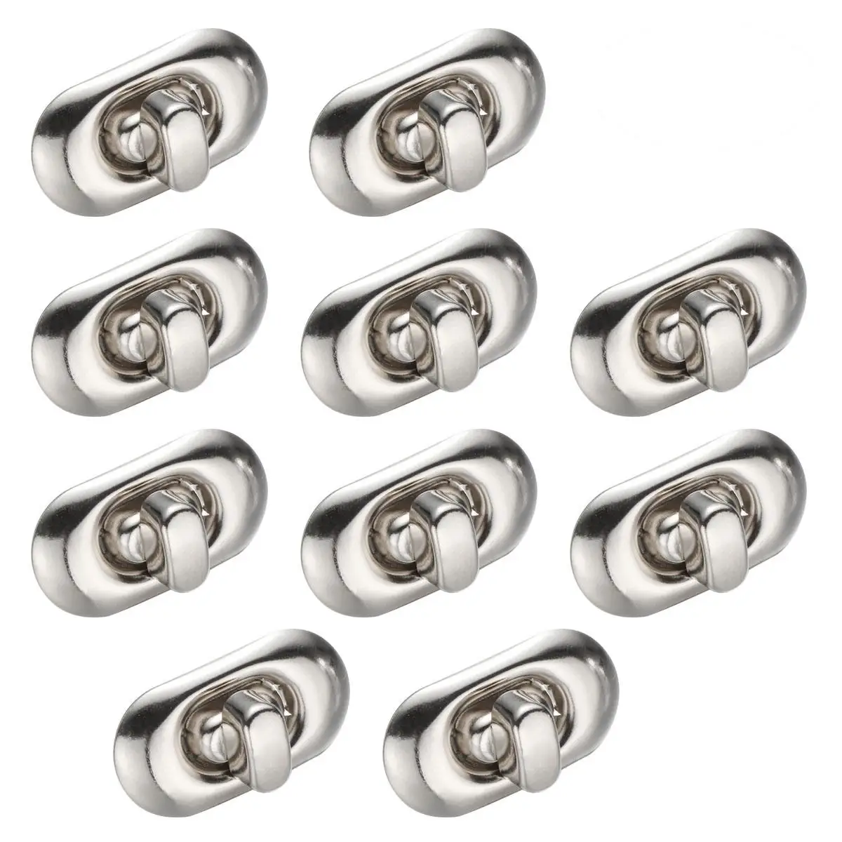 

10pcs Closures Lock Clutch Turn Wallet Accessories Silver Metal Purse Bag Hardware Durable DIY Craft Replacement