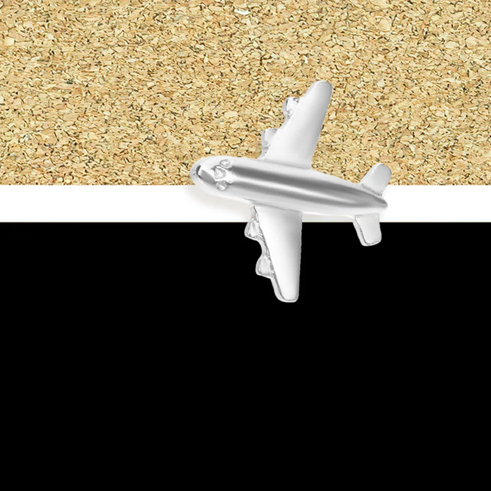 24 قطعة طائرة معدنية دبابيس ضغط الإبهام الزخرفية للوحة الإعلانات لوحة الفلين خريطة مكتب المدرسة ديكور المنزل