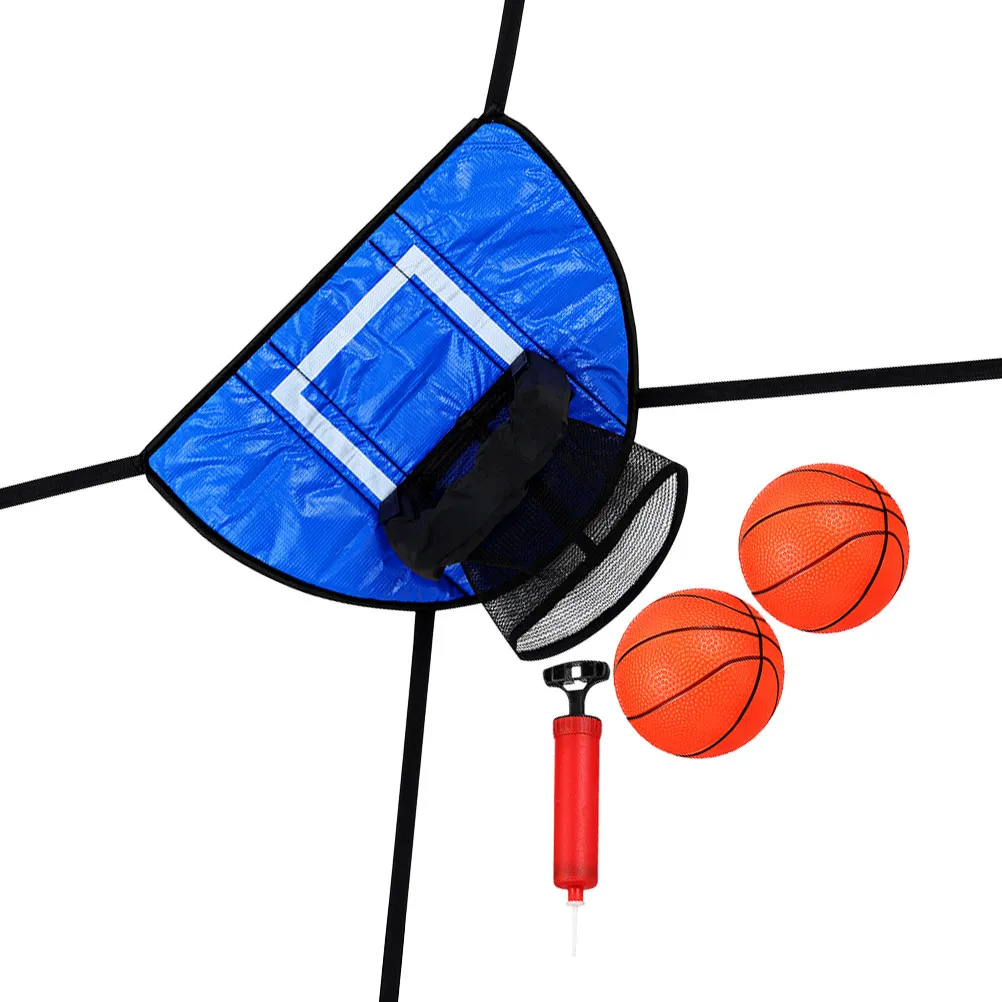 1Set Trampoline Basketball Hoop for Dunking Fun Enhances Motor Skills Hand Eye Coordination Trampoline Basketball Goal