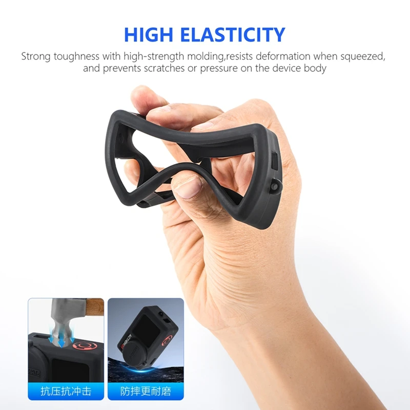 Para dji osmo ação 5 pro câmera capa protetora de silicone caso protetor completo à prova de riscos lente tampa manga anti-queda acessório