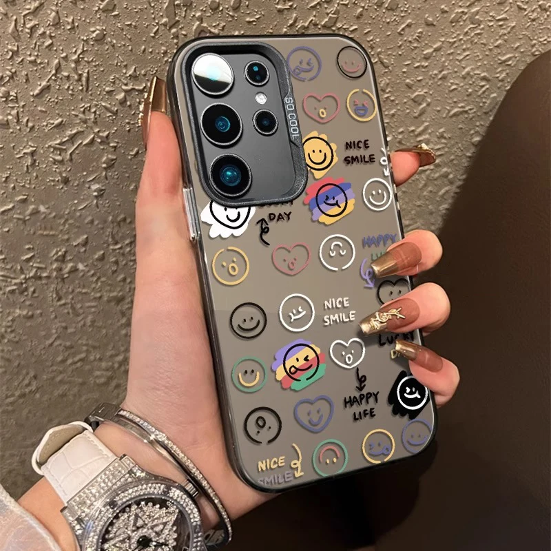 

Cute Cartoon Emoticons Pattern Case For Samsung Galaxy S25 S24 S23 S22 S21 Ultra Plus FE A56 A16 A15 A35 A55 A34 A54 A53 Cover