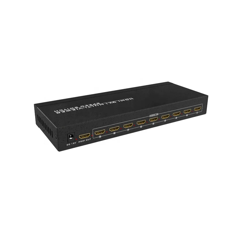 

MT-VIKI MT-SW091 9-портовый HDMI-мультивьювер для четырех экранов 9x1 с ИК-управлением