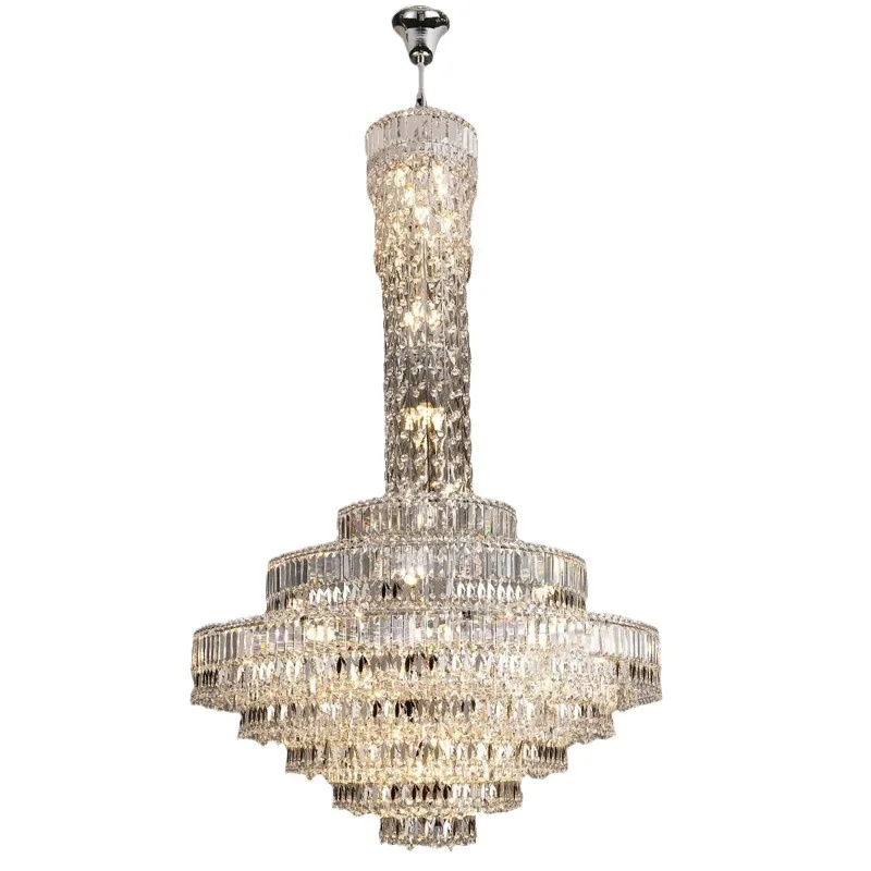 

Light luxury crystal chandelier living room post-modern Hong Kong-style designer creative atmosphere hotel