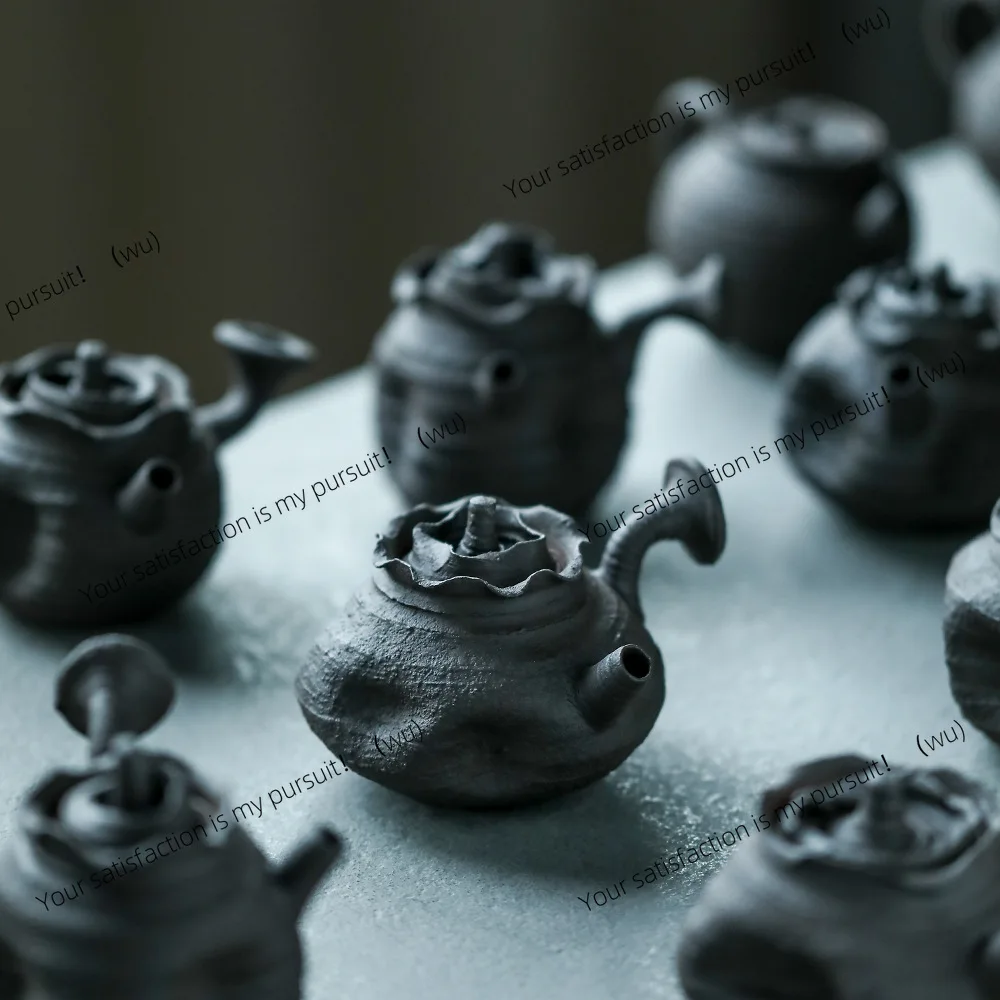 All handmade Japanese retro surprise wind Nanban burned purple sand mud tea set Gongfu tea single pot brewed teapot