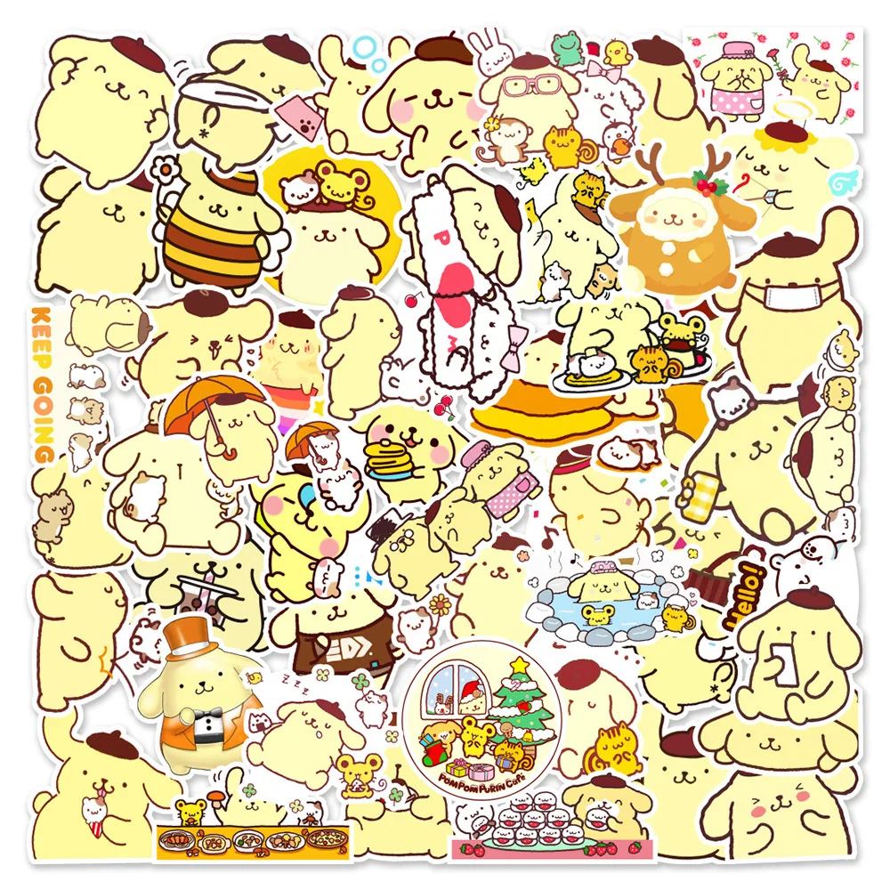 10/30/50PCS Cute Pompompurin Anime Cartoon Stickers DIY Scrapbook Phone Laptop Guitar Stationery Kid Toy Graffiti Sticker Gift