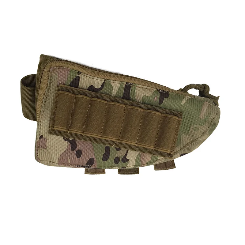 Tactical Buttstock Cheek Rifle Stock Ammo Cartridge Pouch Airsoft Paintball Shooting Hunting Bullet Shell Carrier Holder view 4