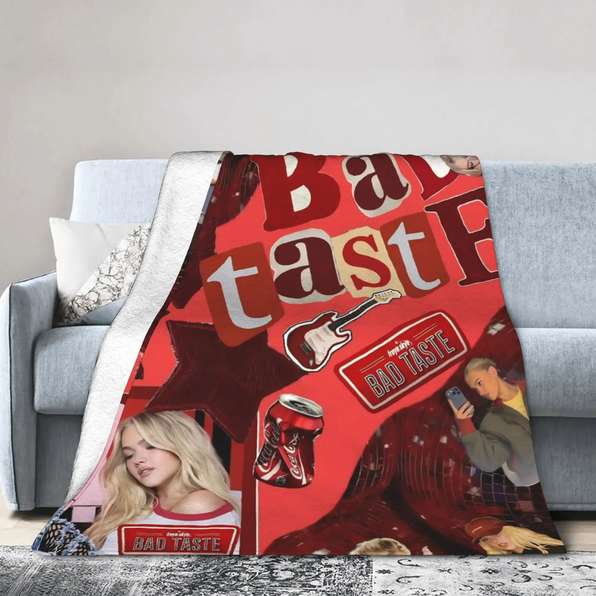 Bad Taste Freyas Singer Skyes  Blankets Fleece All Season  Portable Super Warm Throw Blankets for Sofa Car Plush Thin Quilt