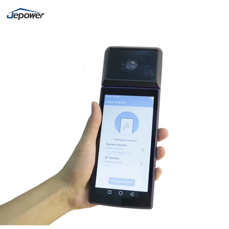 Scanner Biométrico Sinmar de 6 Polegadas para Impressão de Palma Sem Contato, Registro de Caixa com Leitor de Cartão RFID e Reconhecimento de Veias da Palma