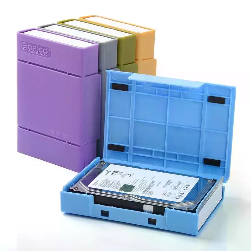 1PC PHP-35 Colorful 3.5-inch Hard Drive Storage Box Cover Anti Shock PP Box Sata Desktop Hard Drive Protection Box