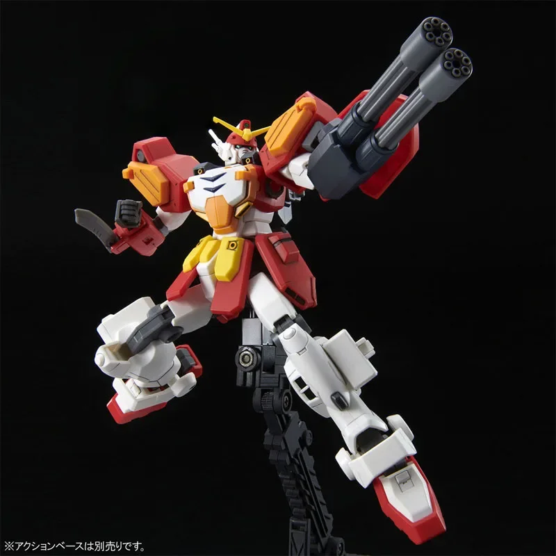 Bandai Genuine Figure Gundam Model Kit Anime Figure HGUC 1/144 XXXG-01H2 Gundam Heavyarms Custom Collection Gunpla for Boys Toys