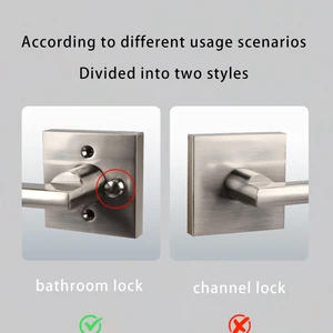 Khóa cửa phòng tắm, nút vuông gia đình vuông, kênh phòng giải đấu kẽm, nắm đấm không cần chìa khóa 8 Cửa khóa vàng bán hàng chính - №1