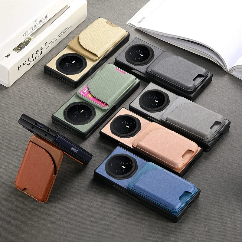 Case For Honor Magic V6 V5 V3 Cowboy Diagonal Fabric Separation Magnetic Card insertion Shockproof Mobile Phone Case Cover