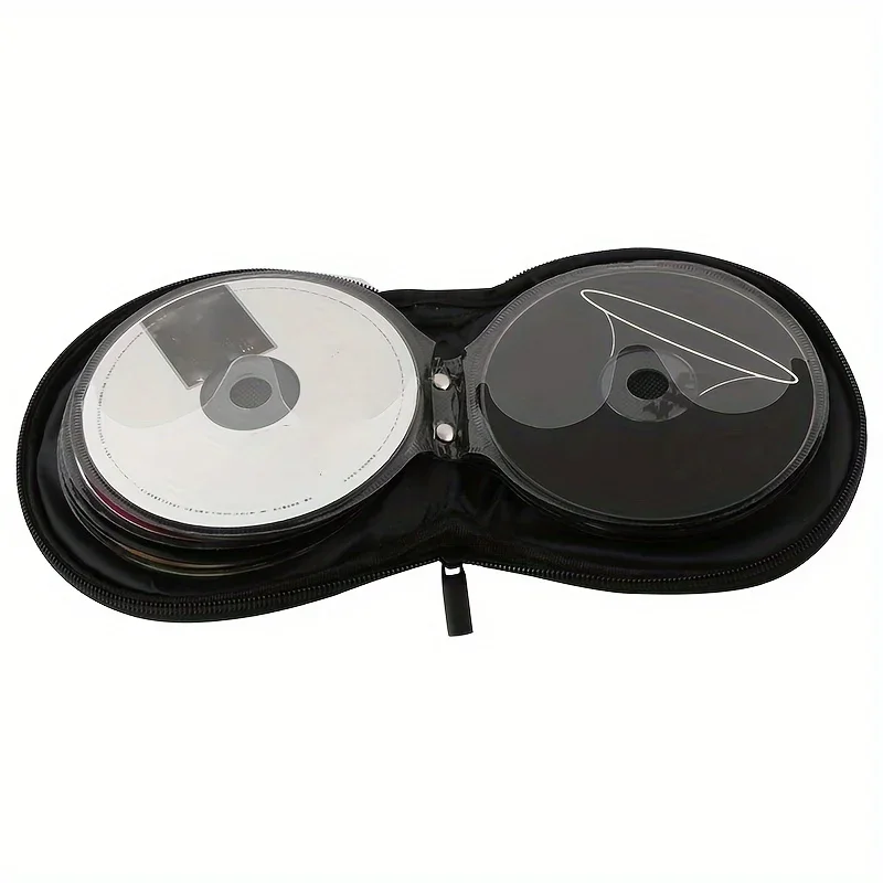 Portable CD Case, Round CD Holder For 20pcs CDs, Oxford Cloth DVD Storage Bag CD Wallet Holder Organizer DVD Pouch