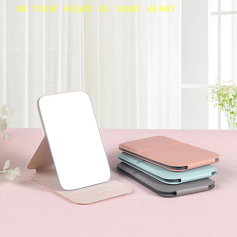 【X】Portable Single-side Mini Cosmetic Mirror Foldable High Definition Vanity Tools Women Mini Mirror Folding Makeup Hand Mirror