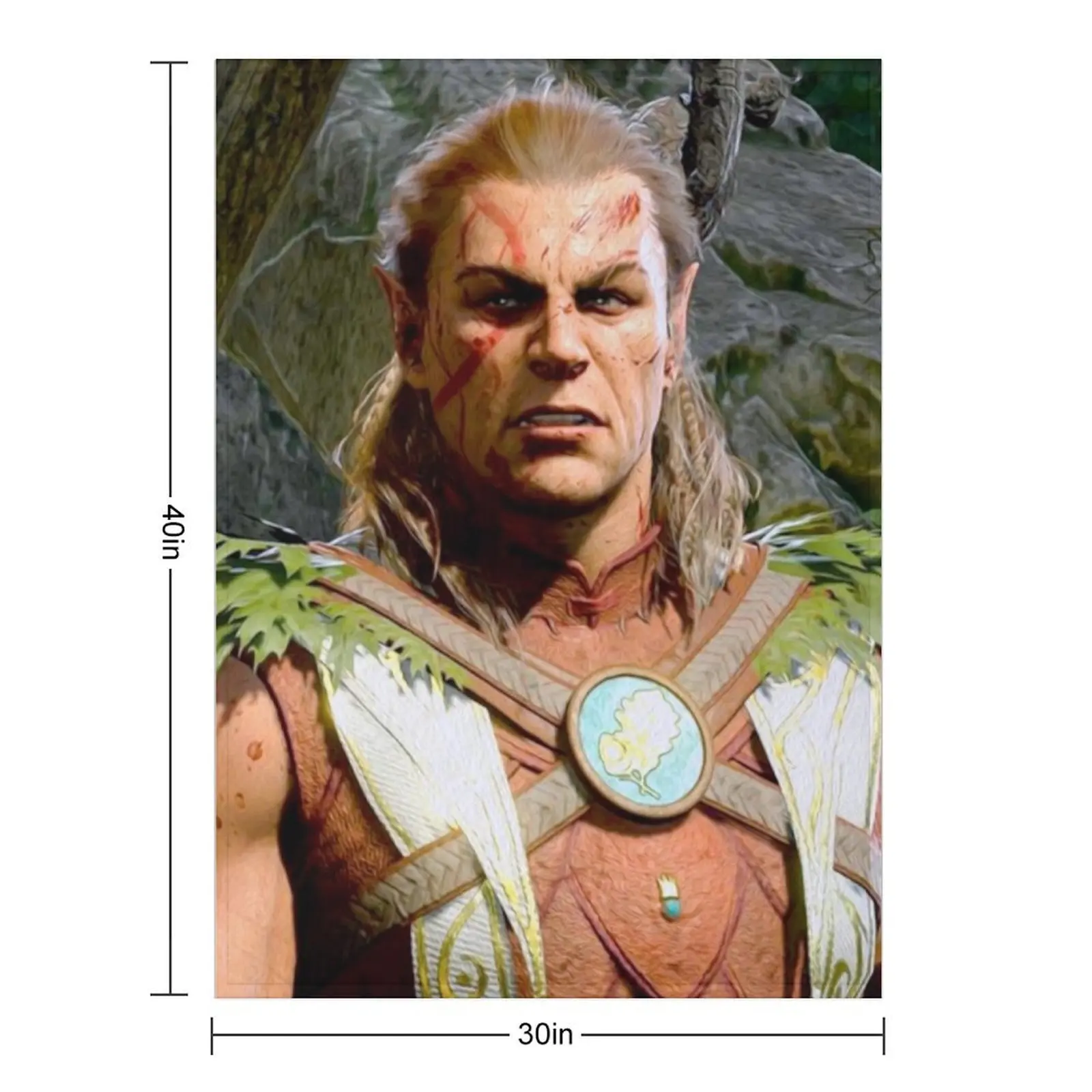 Halsin the Elf Druid Adventurer looking angry Throw Blanket Vintage Retros Extra Large Throw Summer Beddings Blankets