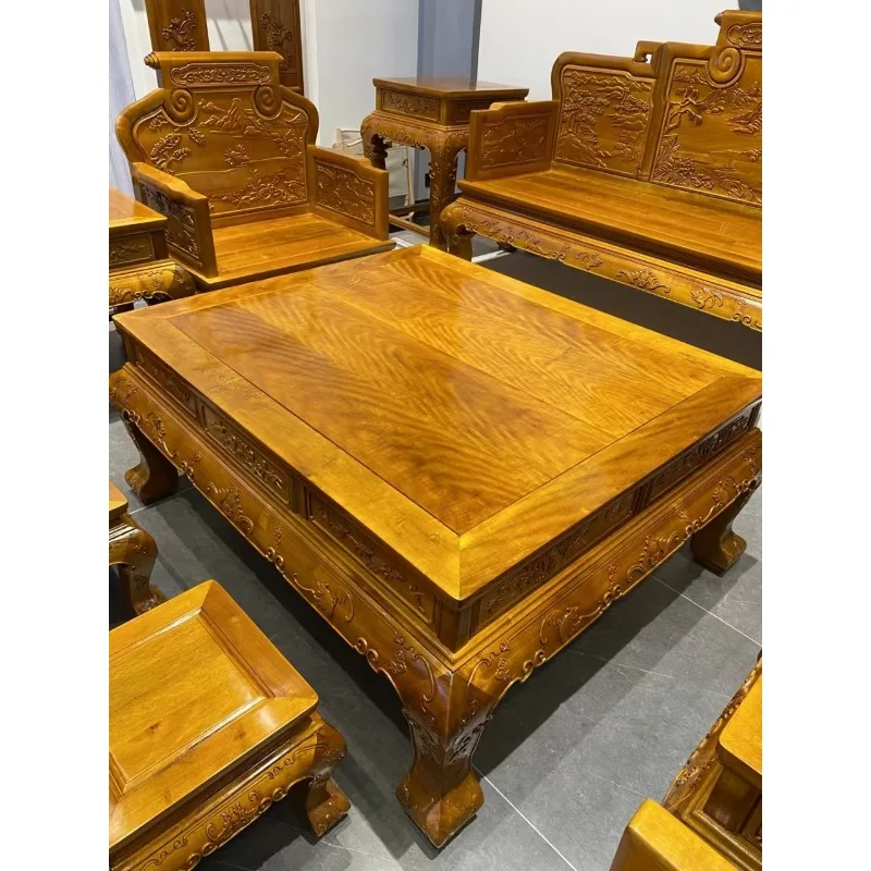 Sofá de ambiente para sala de estar muebles de madera maciza.