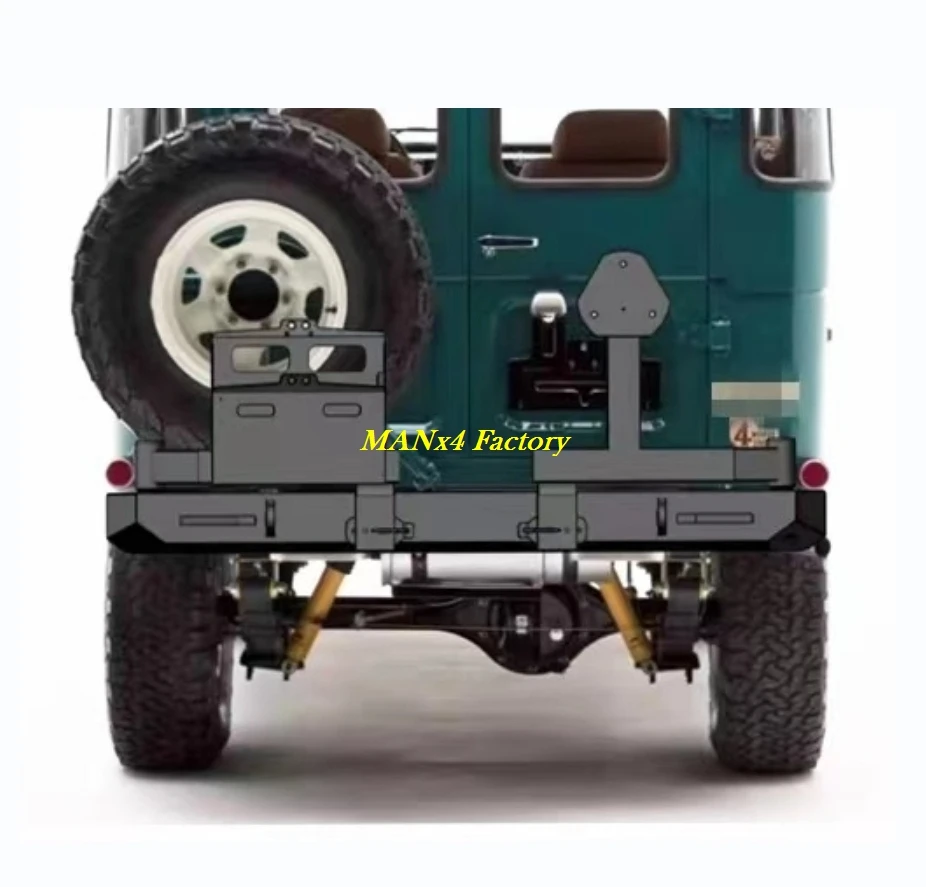 

Manx4 Land Cruiser Fj40 Lc40 Rear Bumper With Tyre Bracket With Tank Holder