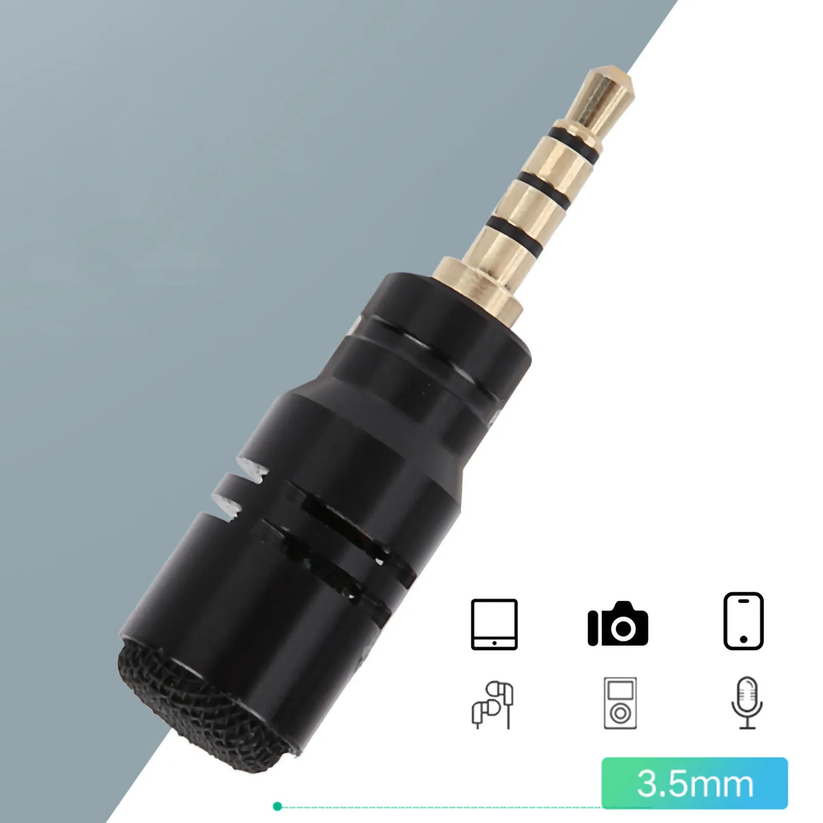 Mini microphone portable avec prise jack 3,5 mm pour téléphone intelligent mobile EY‑630A Microphone portable Microphone pour téléphone mobile