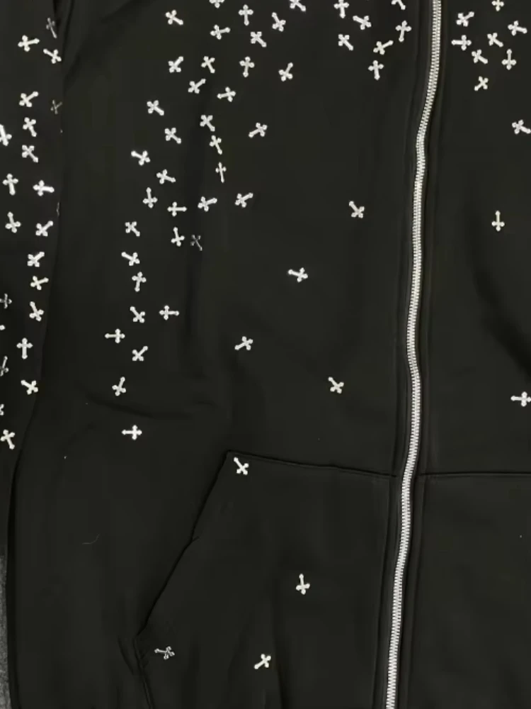 

Специальный дизайн на молнии с перекрестной горячей застежкой-молнией, модный уличный тренд, свободные мужские и женские кардиганы, персонализированные толстовки