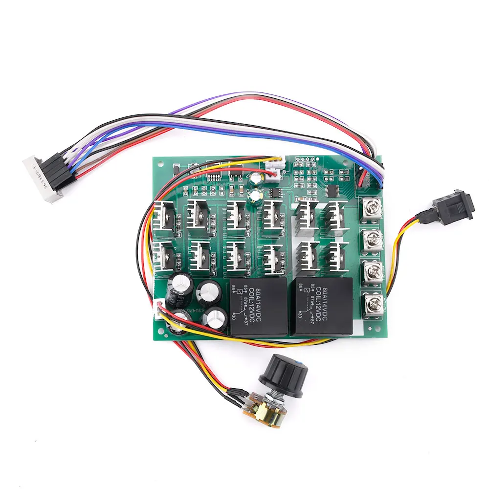 60A 10-55V Digital Display PWM Speed Controller Module Forward Reversal 0~100% Adjustable DC Motor 12V 24V 36V 48V Max 100A