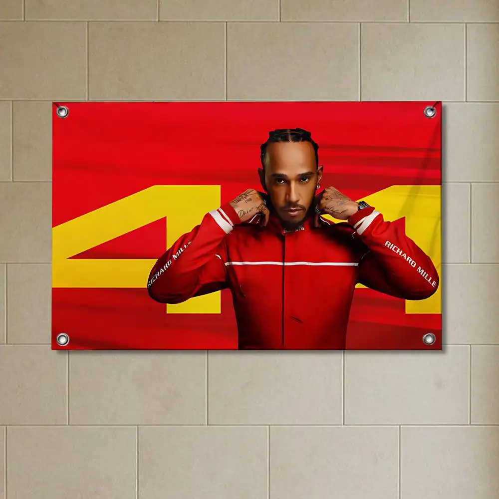red 44 Racing Lewis Hamilton for party camping living room bedroom carnival booth interior decorations Flags