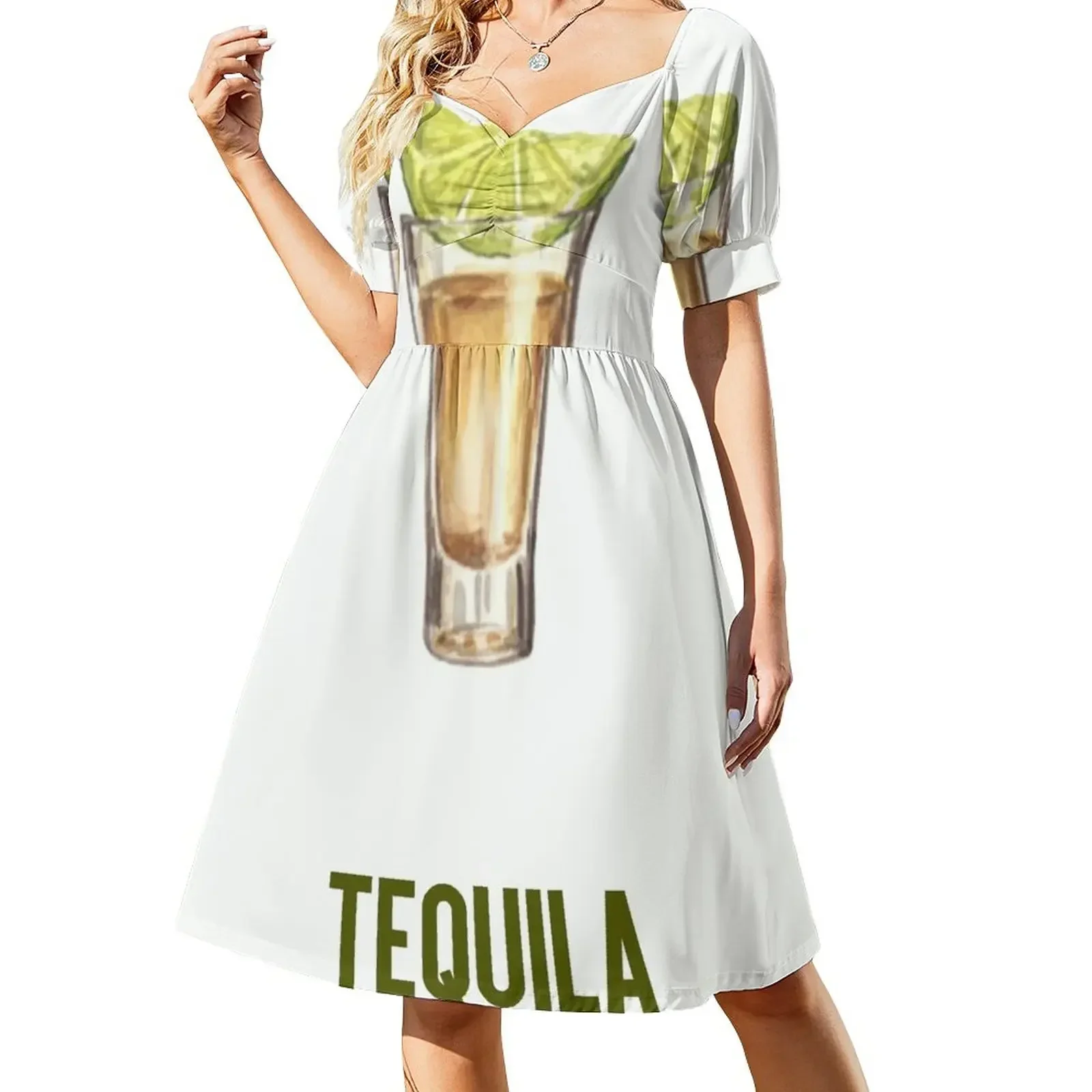 

Tequila Shot Poster Short-Sleeved Dress women's clothing summer 2025 novelties Dress women Dress