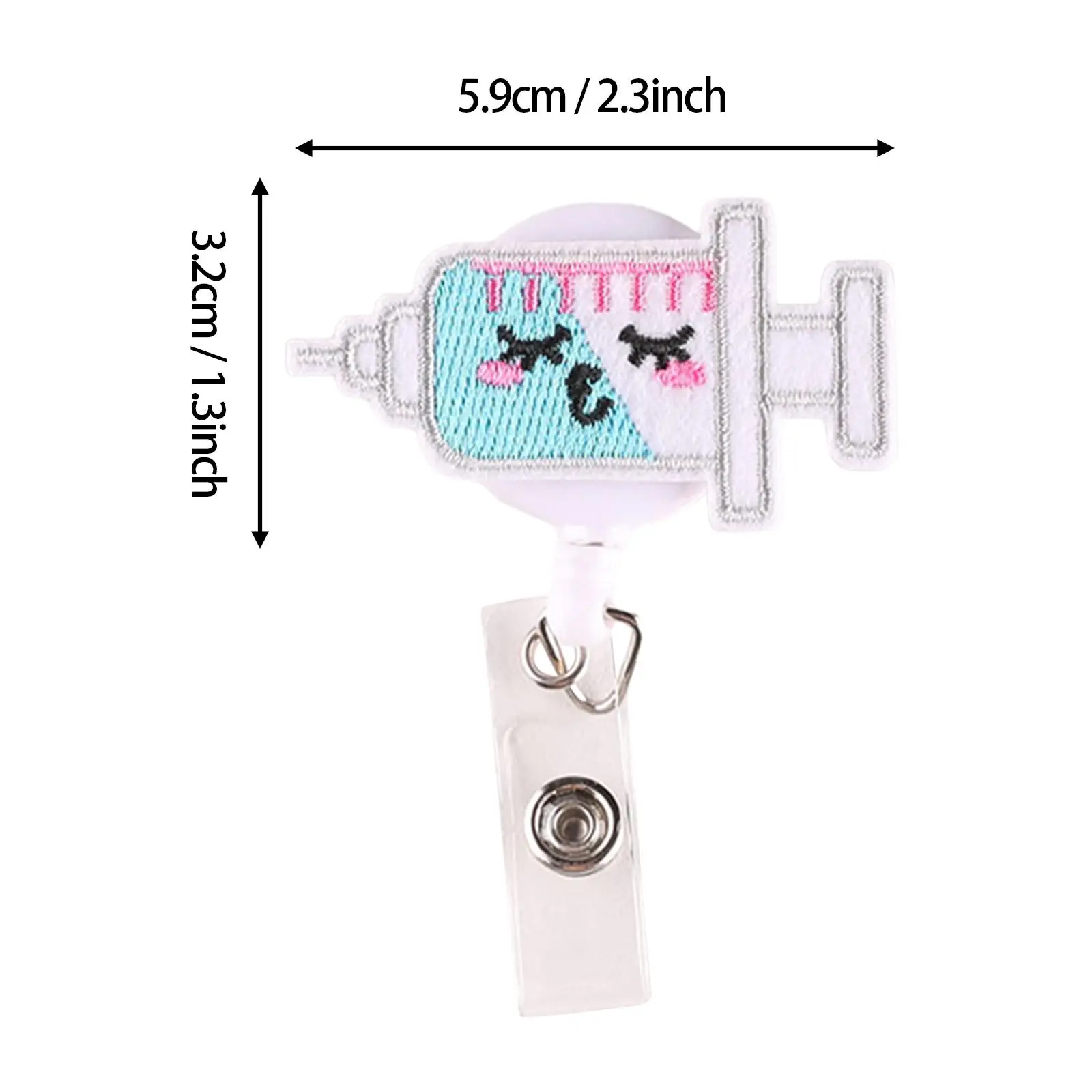 Retractable ID Badge Holder, Badge Reel, Multipurpose Funny Telescopic Rope
