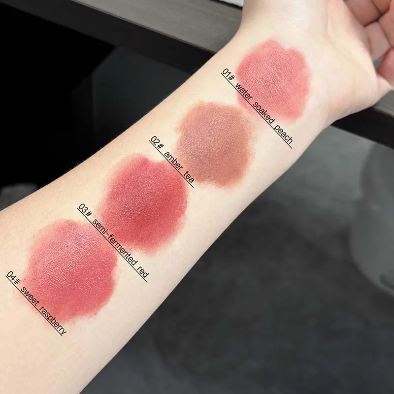 كريم شفاه وخد غير لامع 2 في 1 - لون شفاه مخملي يدوم طويلاً وأحمر خدود، مقاوم للتحويل والتلطخ، مكياج JAR